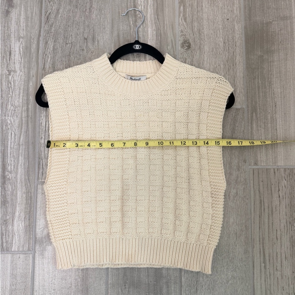 NWOT Madewell Cream Knit Sweater Size Small - Picture 12 of 16